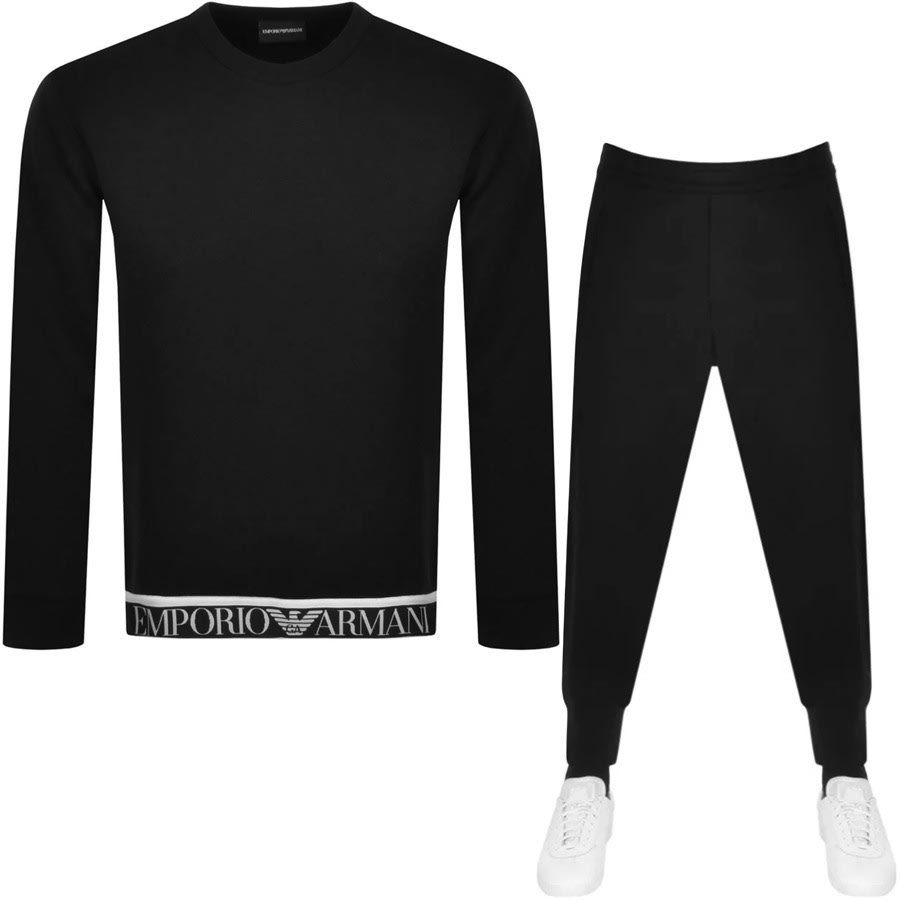 Alternative Image for ProductEmporio Armani Logo Tracksuit Black1
